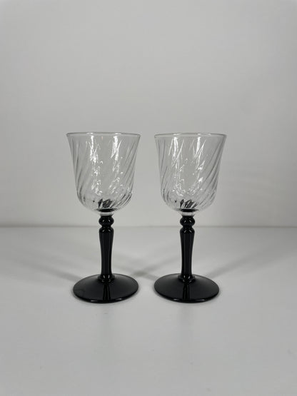 Vintage Swirl Wine Glasses Luminarc