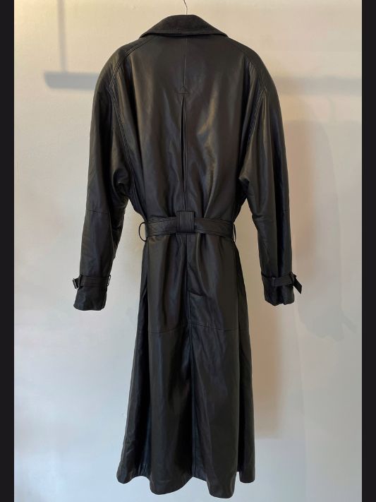 Leather Oversized Trench Coat