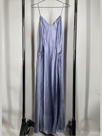Purple Long Silk Nighty Dress