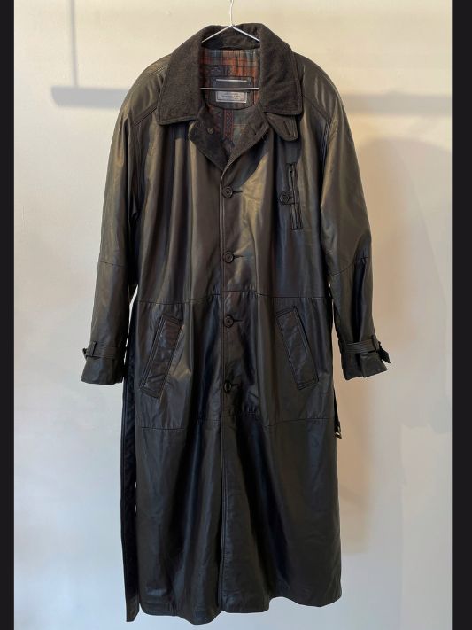 Leather Oversized Trench Coat
