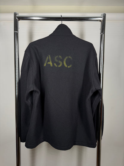 Deep Navy Wool Snap Jacket