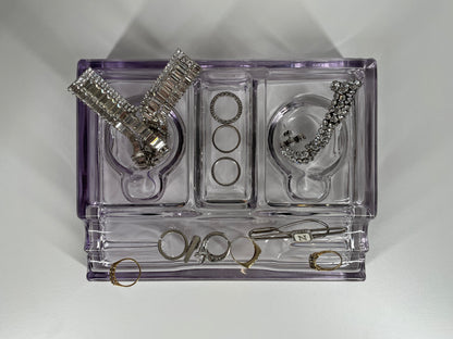 Vintage Purple Glass Organizer (Made in England)