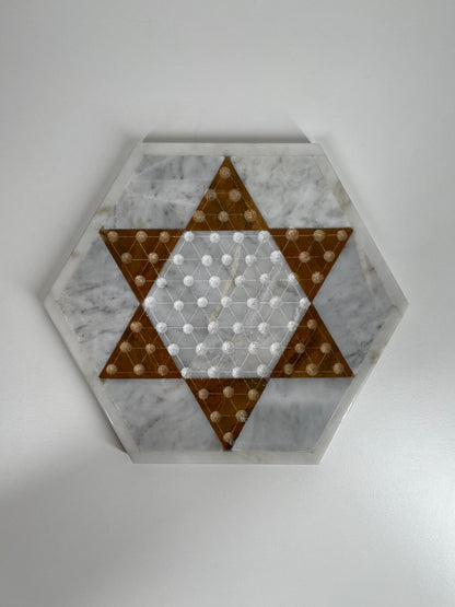 Antique Marble Chinese Checkers