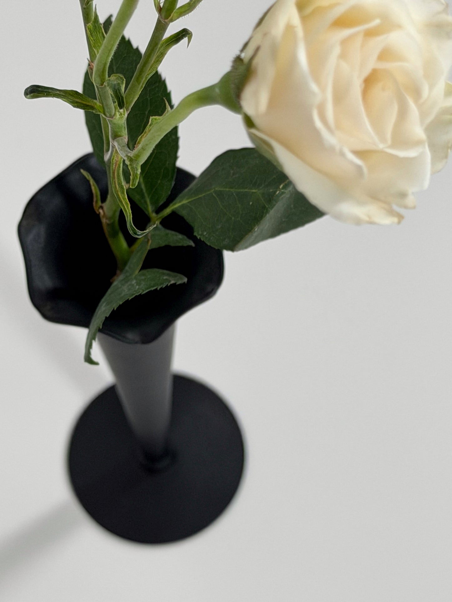 Matte Black Stem Vase