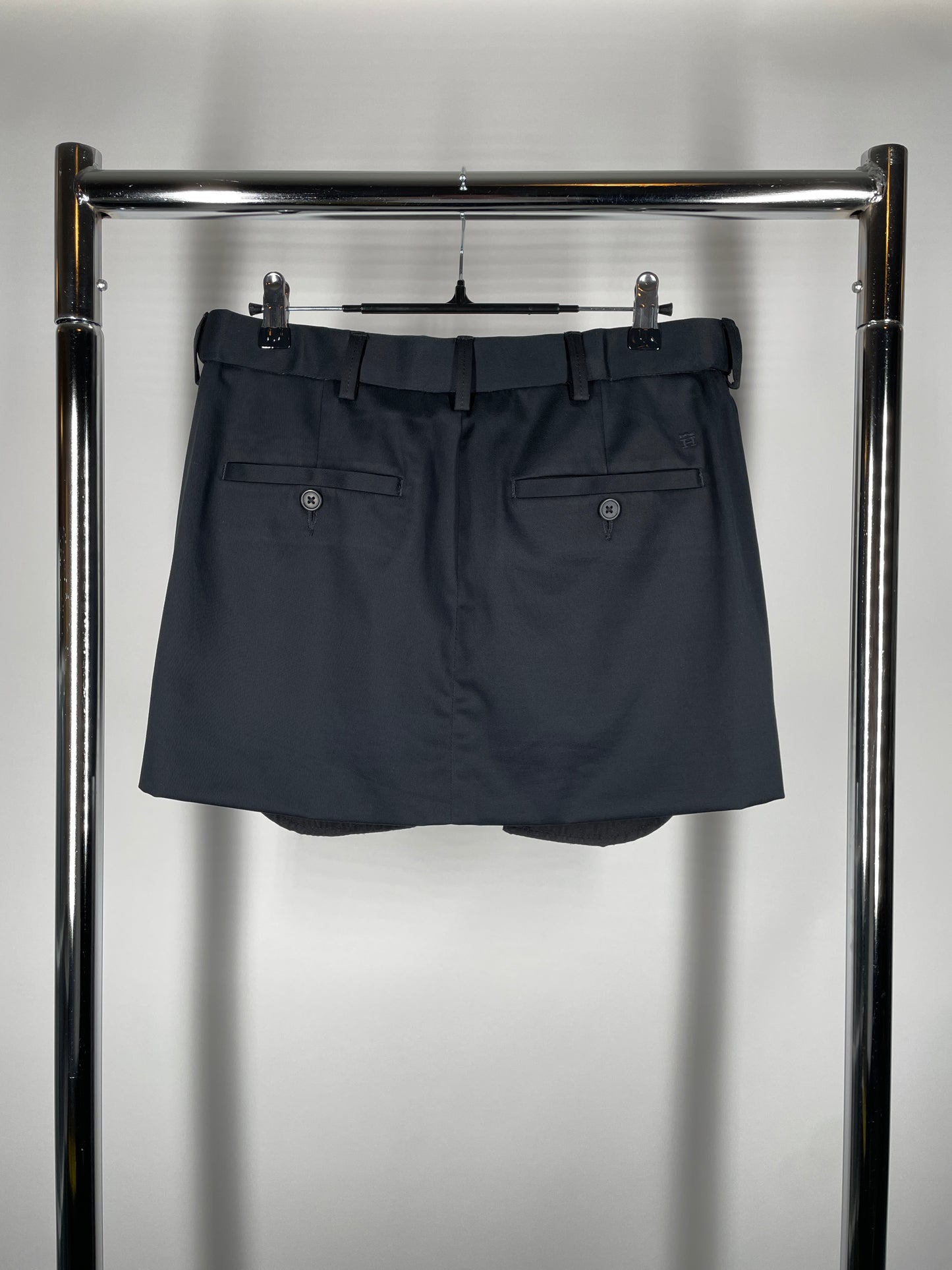 Custom Miu Miu–Inspired Mini Skirt (Upcycled Men’s Dress Pants)