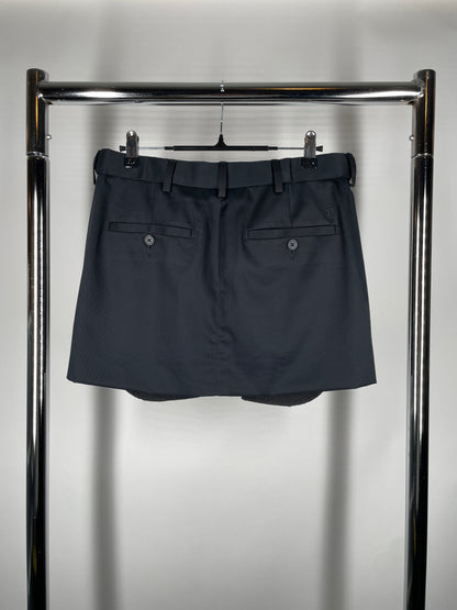 Custom Miu Miu–Inspired Mini Skirt (Upcycled Men’s Dress Pants)