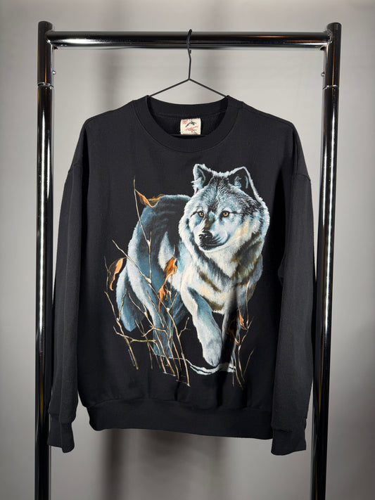 Vintage Harlequin Wolf Sweatshirt — Size M (Unisex)