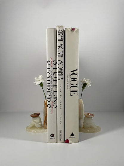Vintage Onyx Mexican siesta bookends / incense burners