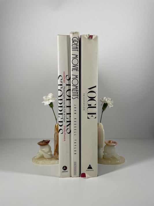 Vintage Onyx Mexican siesta bookends / incense burners