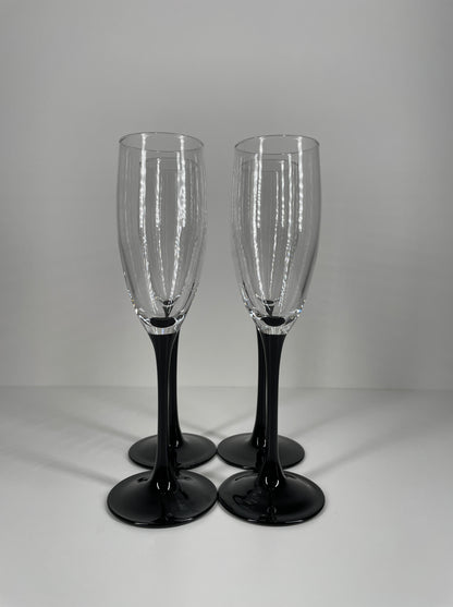 Vintage Luminarc Champagne Flutes