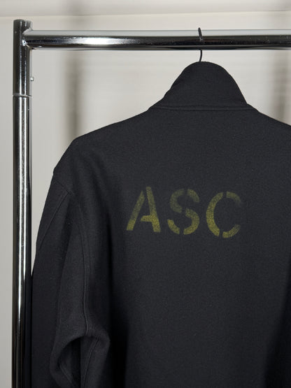 Deep Navy Wool Snap Jacket