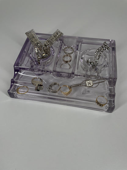 Vintage Purple Glass Organizer (Made in England)