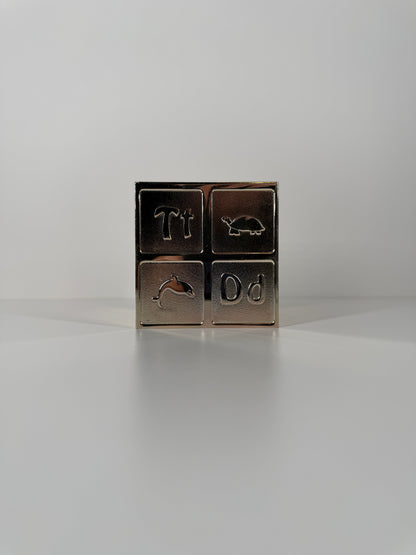 Vintage Birks Silverplate Alphabet Piggy Bank