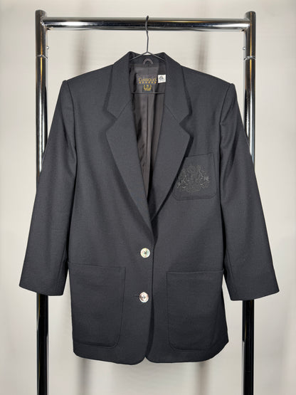 Classiques Dark Navy Wool Crest Blazer