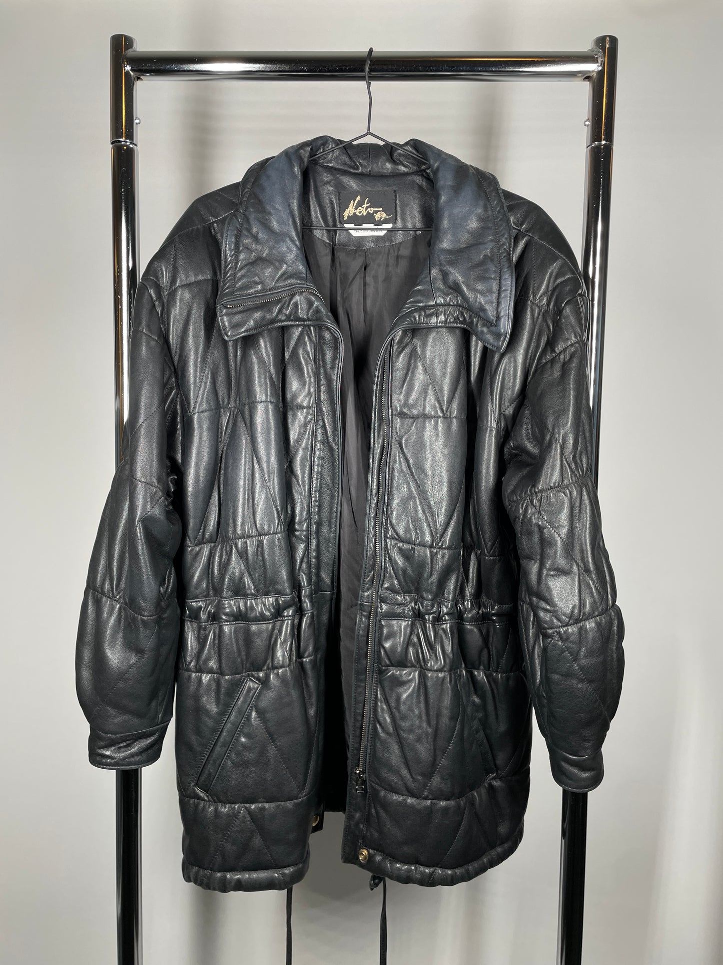 Vintage Motta Quilted Leather Jacket — Made in Canada (Size 6)
