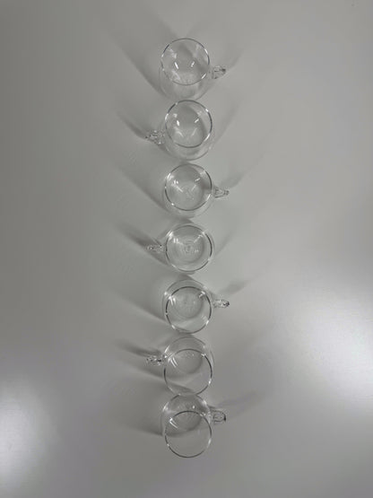 Clear Glass Espresso Cups – Set of 7