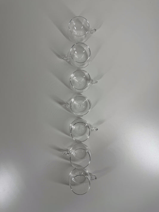 Clear Glass Espresso Cups – Set of 7
