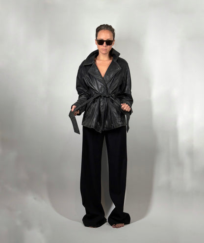 Danier Canada | Belted Leather Jacket