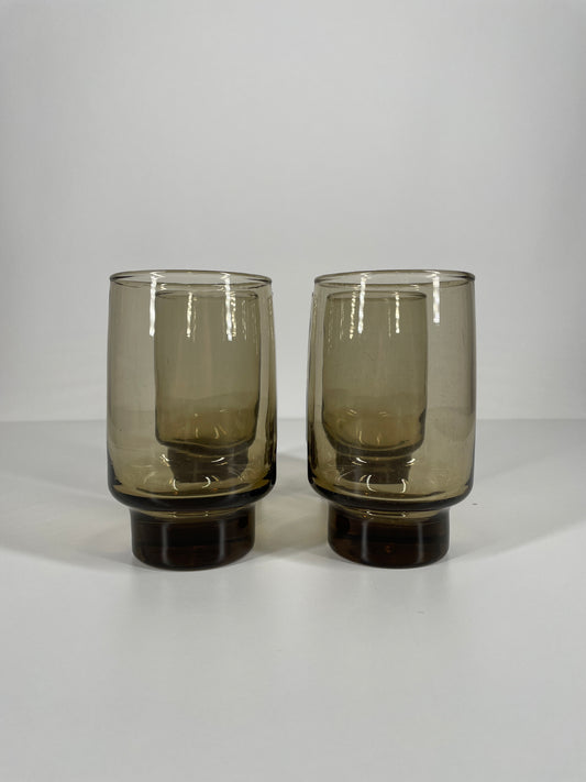Libbey Tawny Vintage Water Glasses