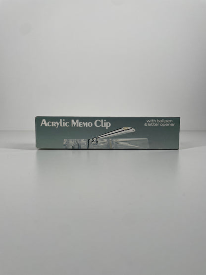 Lucite Clip, Clothespin Pen and Paper Holder