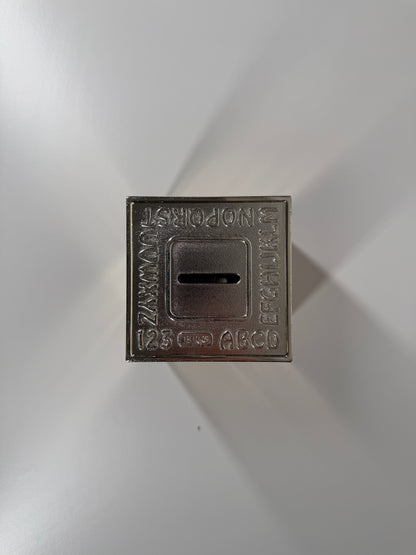 Vintage Birks Silverplate Alphabet Piggy Bank