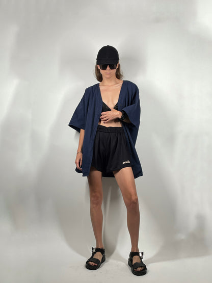 Blue Cotton Baseball Jersey