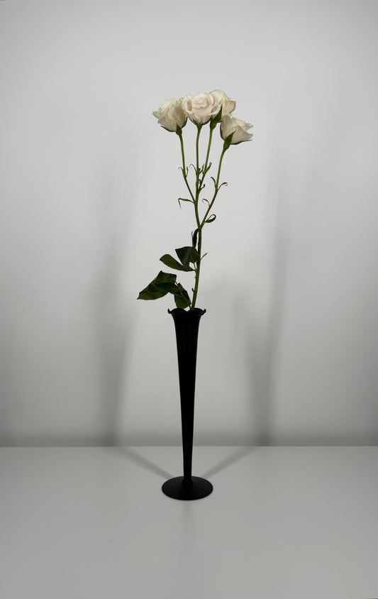 Matte Black Stem Vase