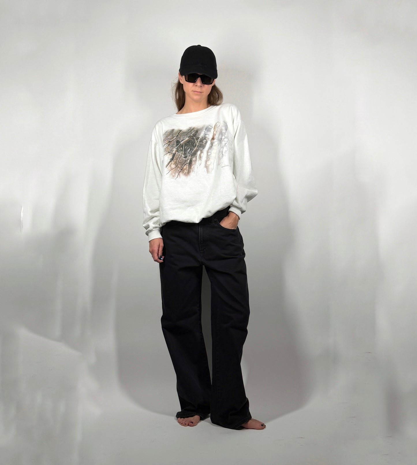 Vintage 1996 Wolf Sweatshirt — Size XL (Unisex)