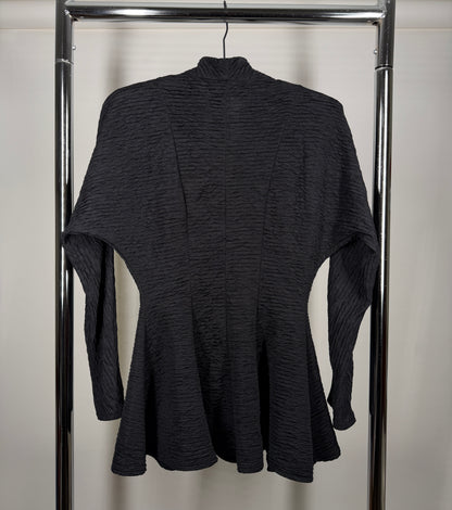 Textured Sculpted Jacket — Black