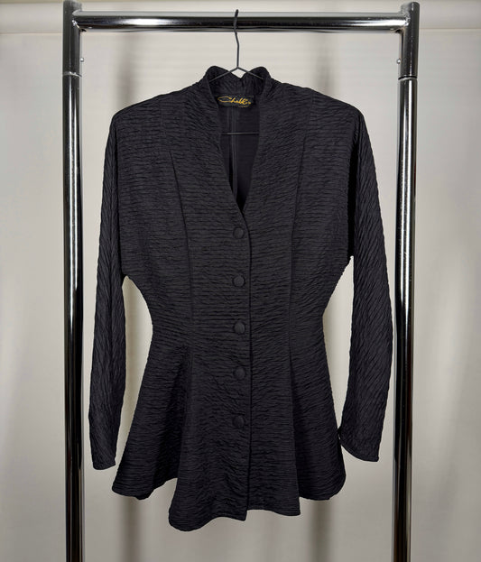 Textured Sculpted Jacket — Black