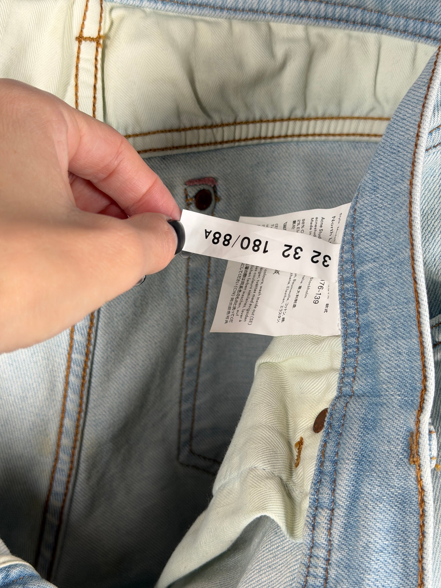 Acne Studios Blå Konst Denim — Men’s 32/32