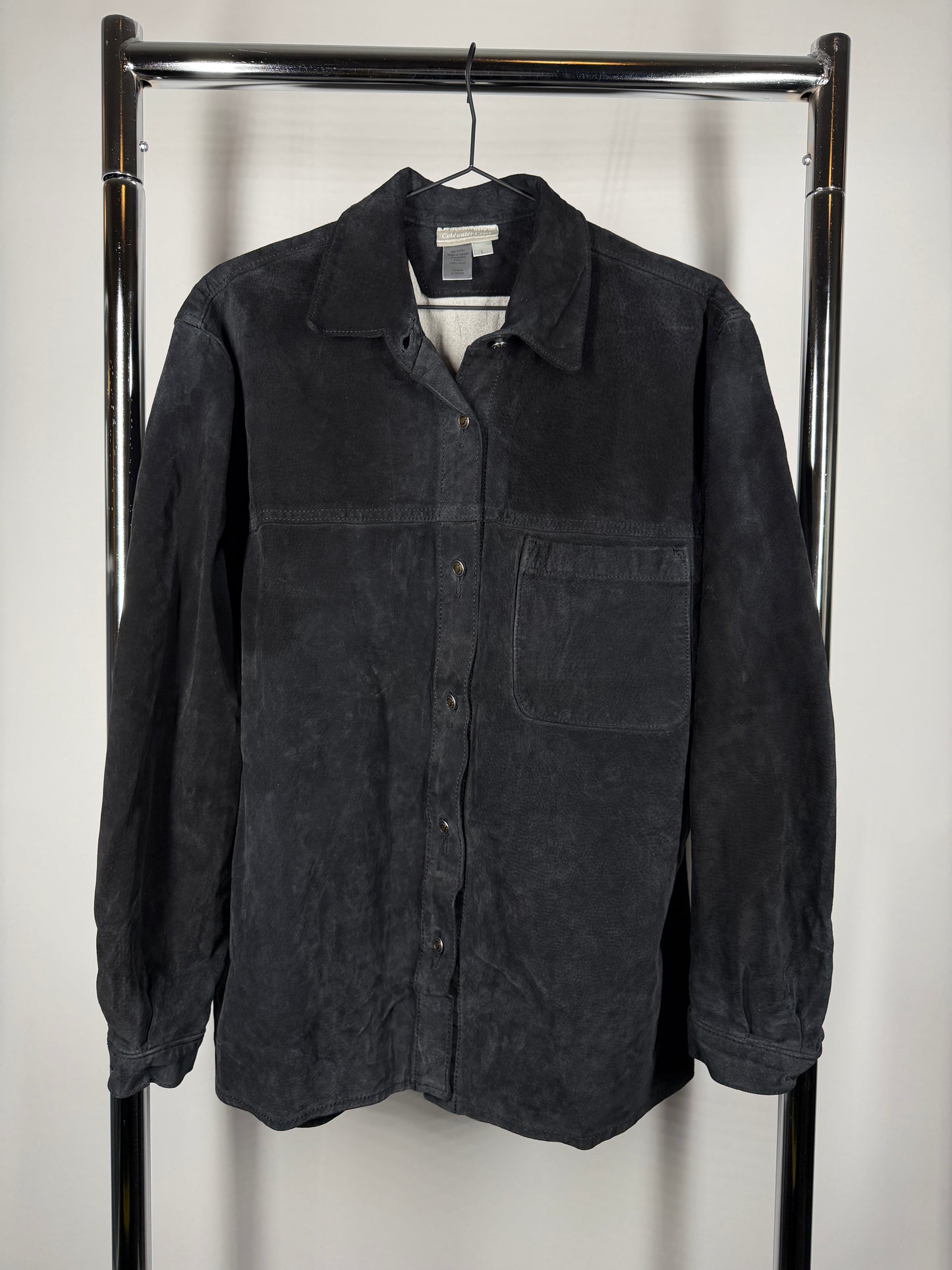 Vintage Suede Shirt-Jacket — Size L