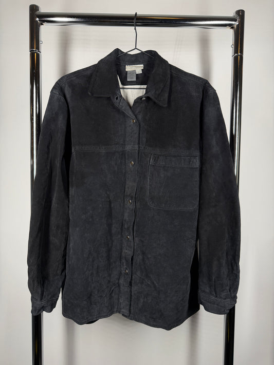 Vintage Suede Shirt-Jacket — Size L