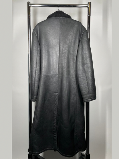 Vintage Real Leather Shearling Coat — Made in Canada