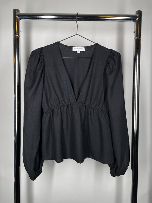Babydoll Black Blouse