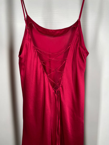 Red Silk Mini Dress
