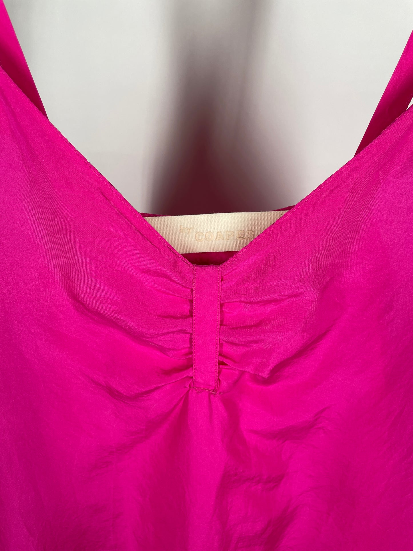 Bright Pink 100% Silk Slip Dress