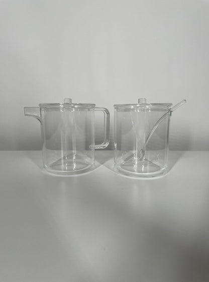 Lucite Sugar Creamer Set