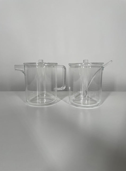 Lucite Sugar Creamer Set
