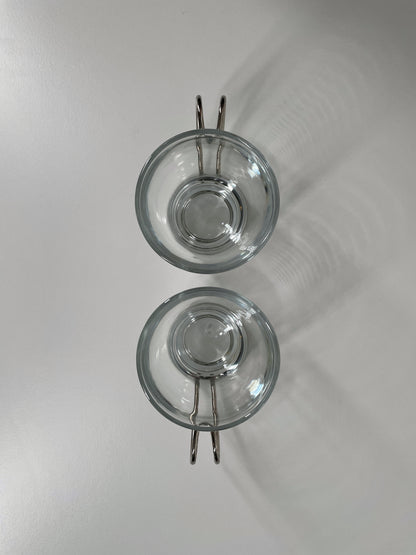 1970’s Vitrosax Italian Glass Espresso Mugs