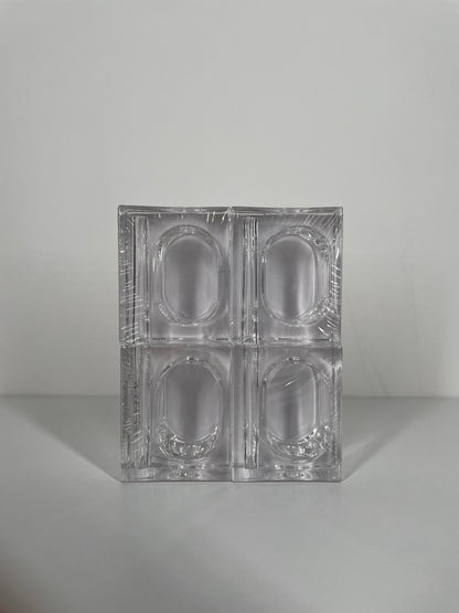 Vintage Acrylic Set of 4 Flower Napkin Holders