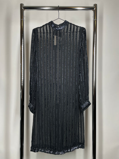 1920's Silk Beaded Flapper Dress