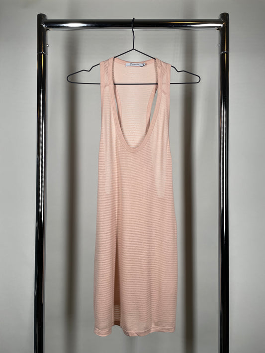 T by Alexander Wang Semi-Sheer Ribbed Tank