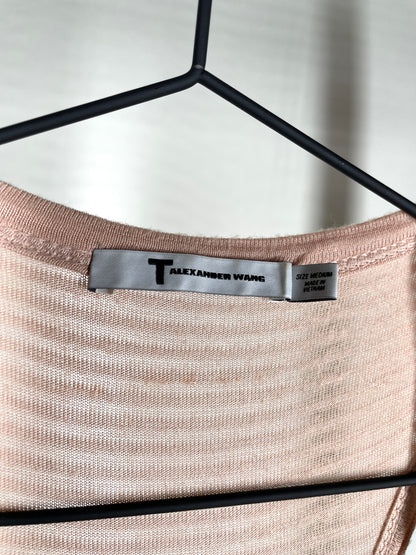 T by Alexander Wang Semi-Sheer Ribbed Tank