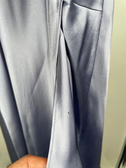 Purple Long Silk Nighty Dress
