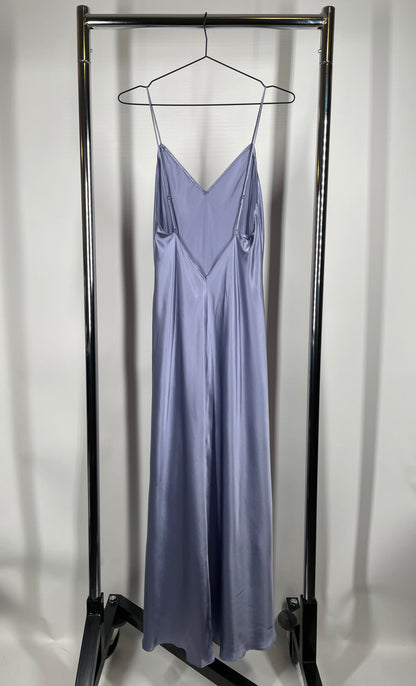 Purple Long Silk Nighty Dress