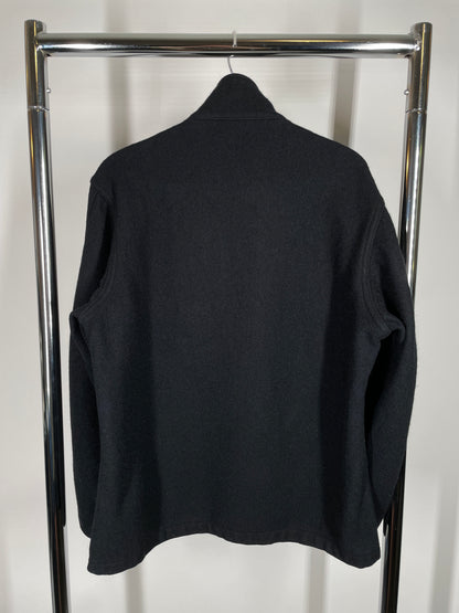 Navy Wool Crop Jacket