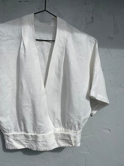 Linen Wrap Blouse