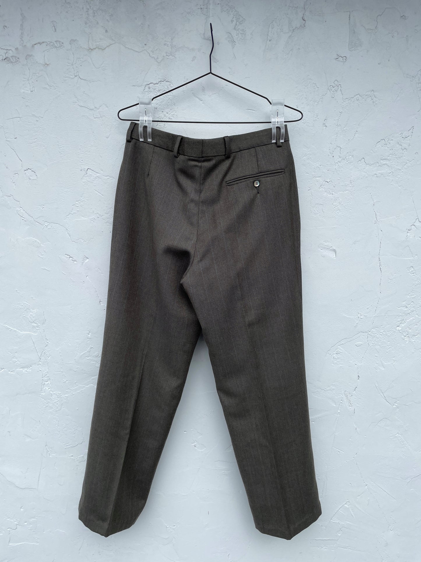 Green Plaid Dress Pant