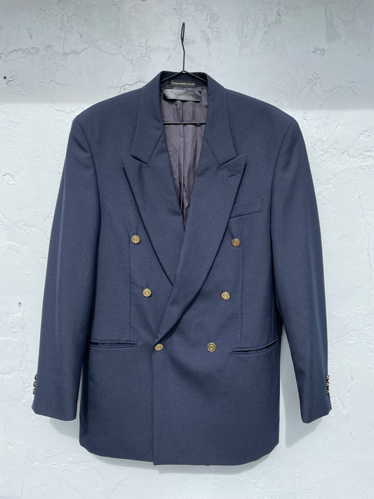 Double Breasted Blue Blazer
